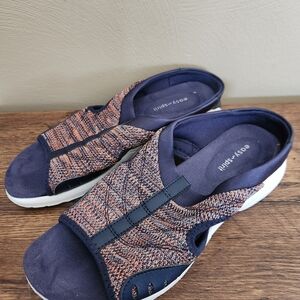 Easy Spirit Navy Multicolor Slip-On Sandals Size 8.5W